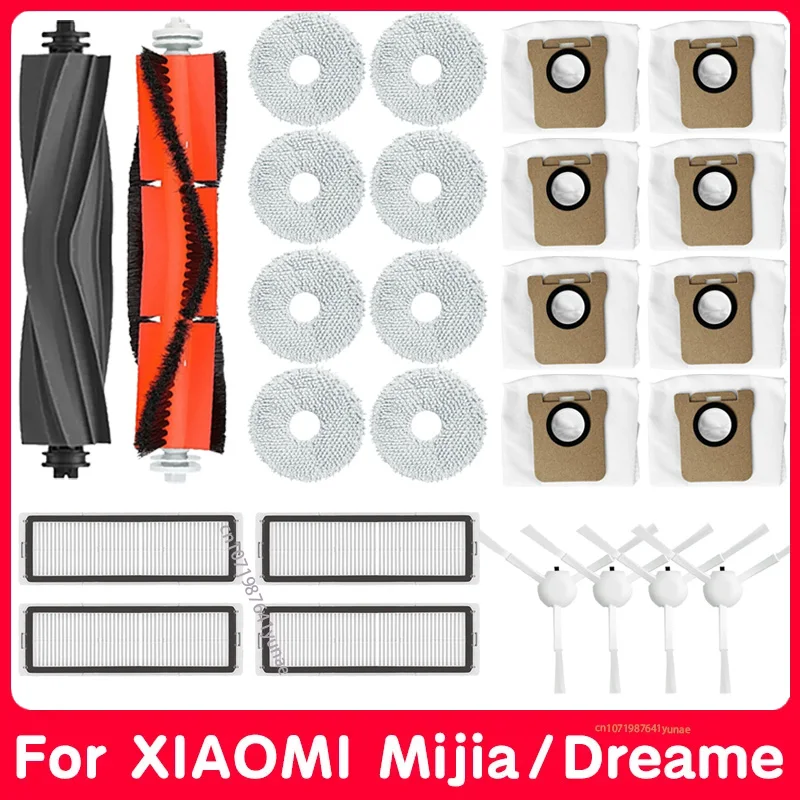 Filter Brush Accessories For Xiaomi MIJIA Omni 1s B116 Spare Part Mijia B101CN Dust Bag Dreame S10 S10 Pro Mop Cloth Replacement