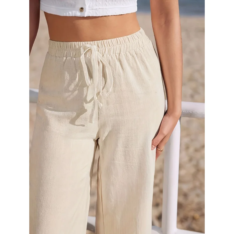 New High-End Slimming Women's Pants Versatile Straight-Leg Loose Summer Casual Pants Petite Women