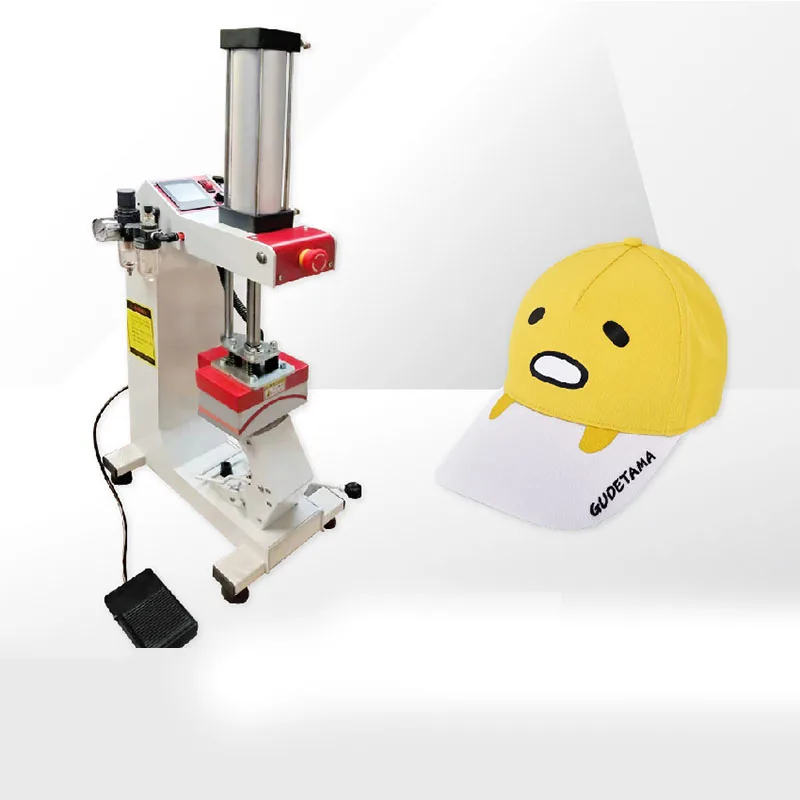 Etichettatrice a caldo a stazione singola Anti-scolorimento macchina automatica della pressa di calore 10x10 attrezzatura pneumatica del modello di stampa