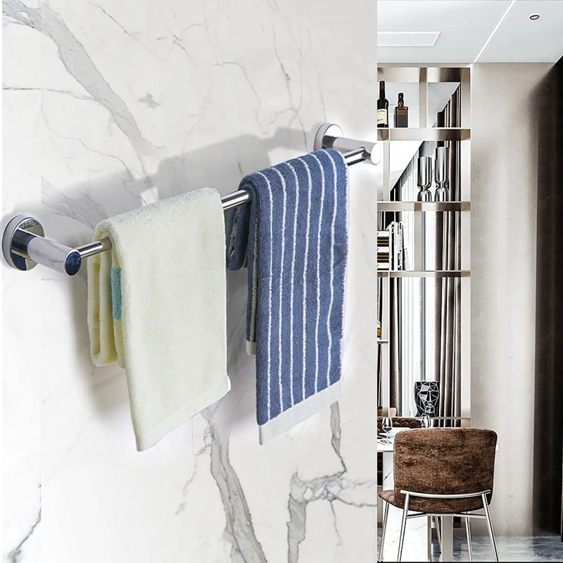 JFBL-Toalheiro ajustável para o banheiro, Rack retrátil, barras de cromo polido, 15,2 a 27,8 polegadas, quente, 2PCs
