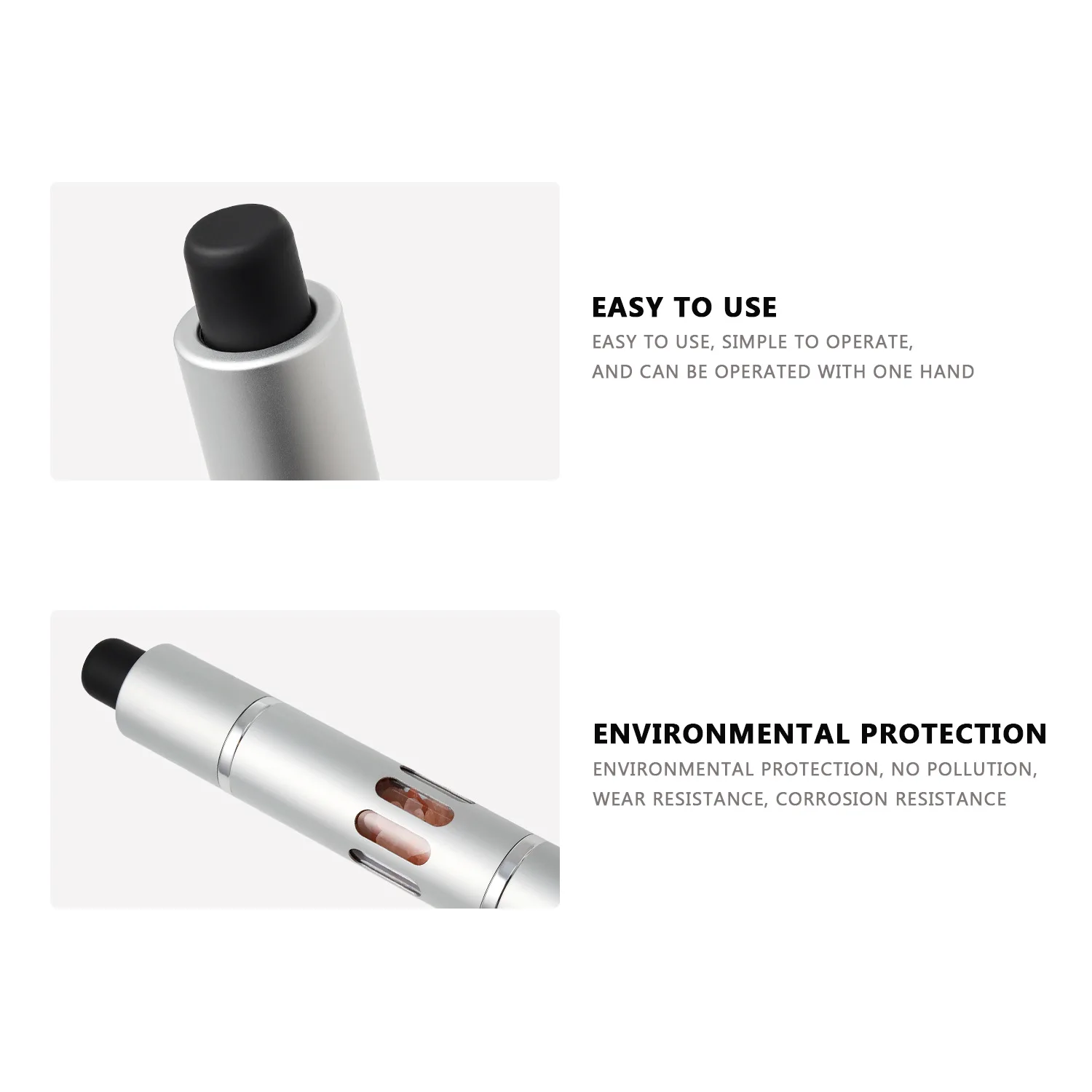 Practical Thumb Push Button Pepper Grinder Aluminum Alloy Tool Salt Sea Press Spices External Grinding Spring Steel Mill