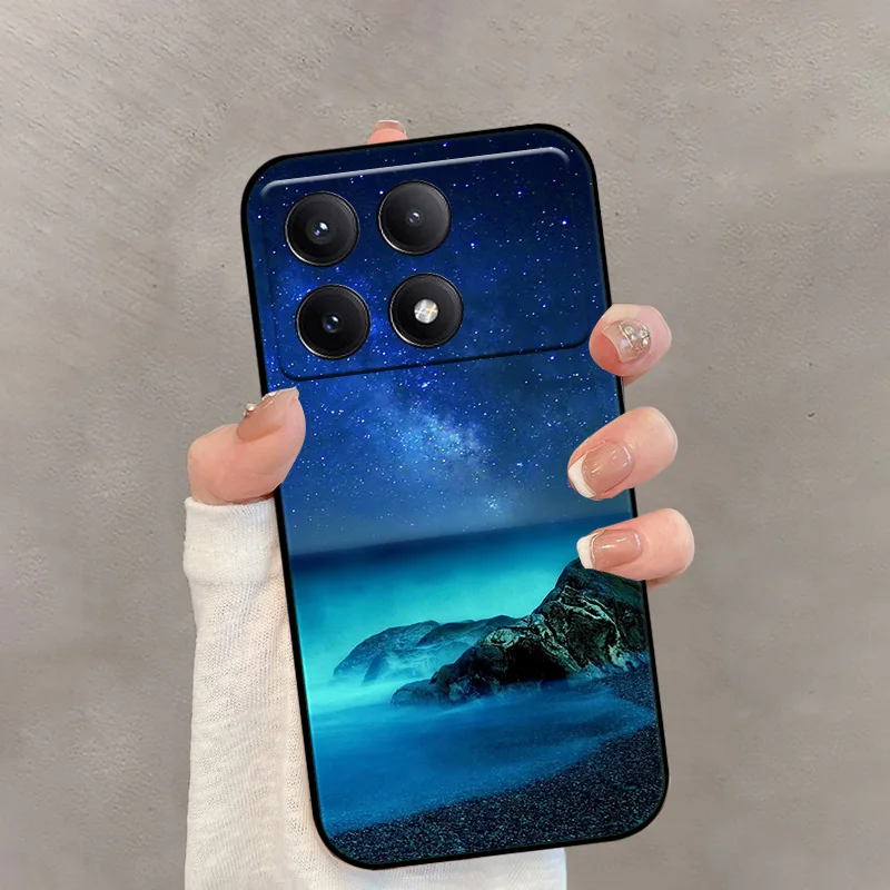 Poco X6 Pro Fundas 케이스 X6 Neo TPU 실리콘 전화 Coque 커버 Xiaomi Poco M6 4G 5G M6 Plus 충격 방지 소프트 범퍼 쉘