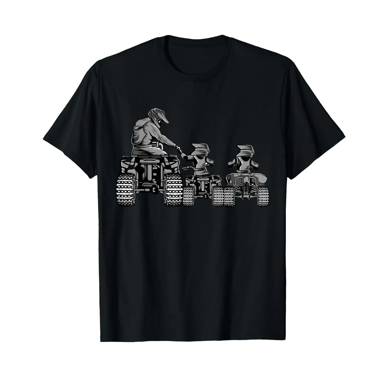 Quad Bike Father and Son Four Wheeler ATV T Shirt vintage Washed homme Stretched Comfortable Unisex Versatile graphic