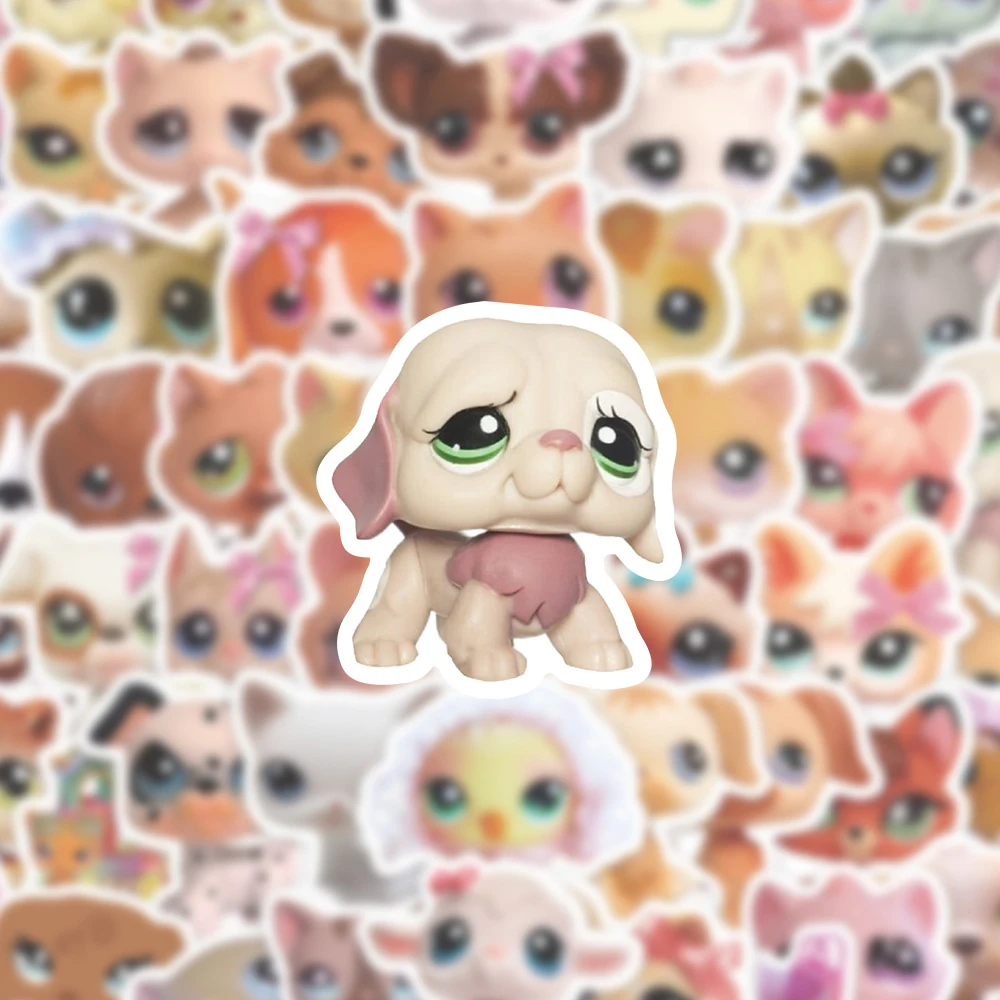 10/30/60pcs Funny Game Littlest Pet Shop Stickers Kids DIY Decals Toy Stationery Phone Case Notebook Cute Cartoon Sticker Decor