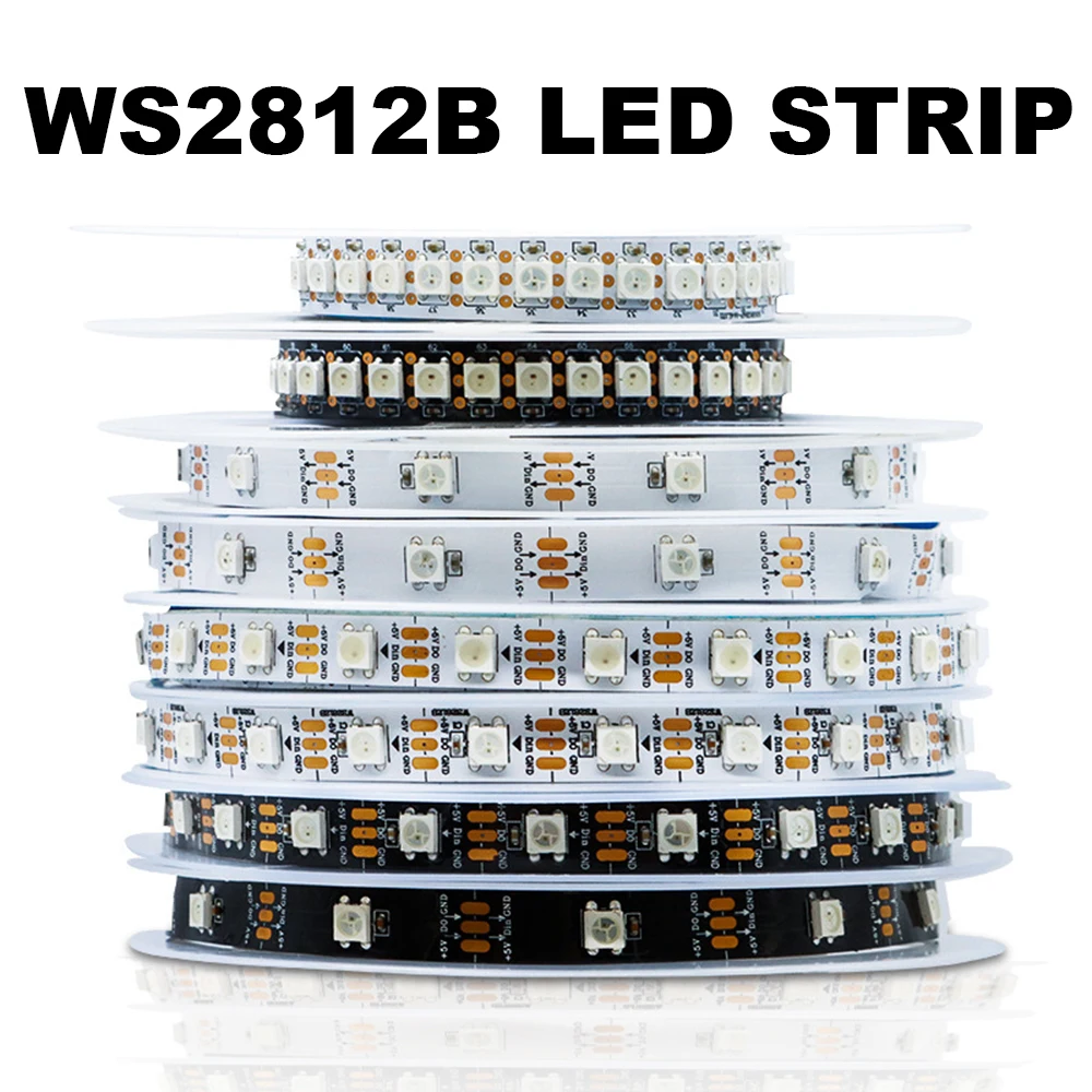 

5V WS2812B Smart RGB Led tape IP67 Waterproof Individually Addressable LED Lights for Room gaming room Decor Colorfull led strip