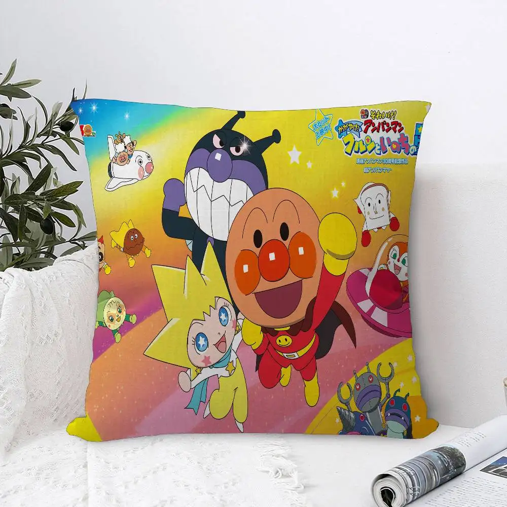 A-Anpanmans جميل أنيمي وسادة أنيمي وسادة أريكة السرير رئيس وسادة غطاء غطاء الوسادة 45x45 سم الموضة