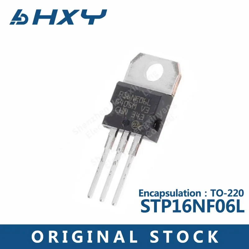 10PCS STP16NF06L TO-220 In-line 16A/60V MOSFET field effect tube N channel