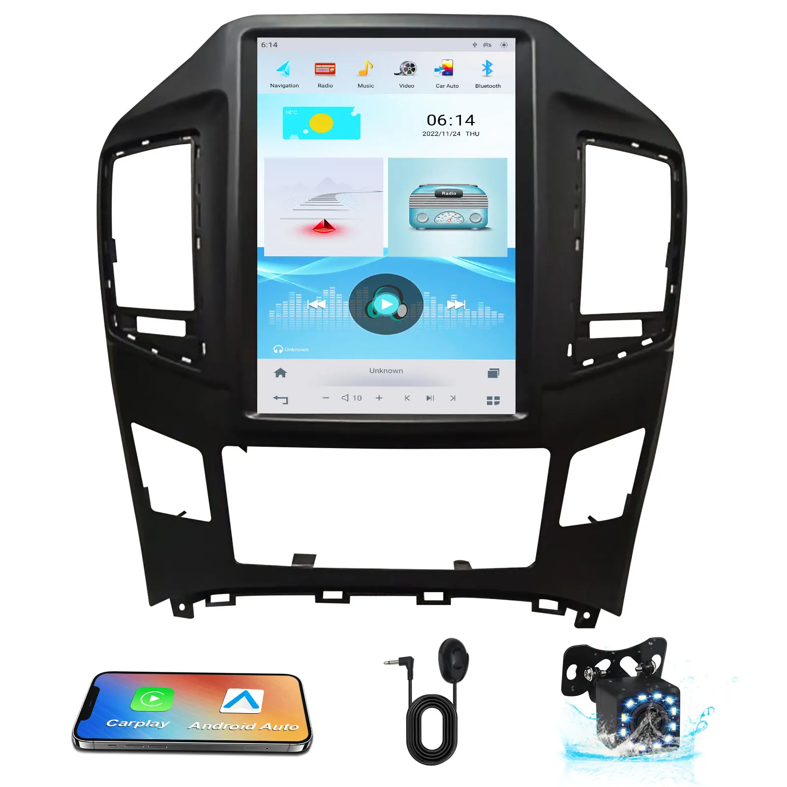 Android 11 For Hyundai i800 2016- Hyundai H-1 2016- Hyundai H-1 Travel 2016-  Hyundai H-1 Cargo 2016- Car Navigation Multimedia