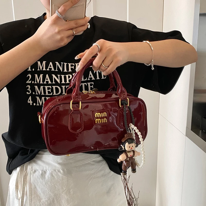 

Elegant Ladies Leather Messenger Bag Crossbody, Shoulder Handbag Women's, Luxury Brand Famous Designer, Classic Tote Bags
