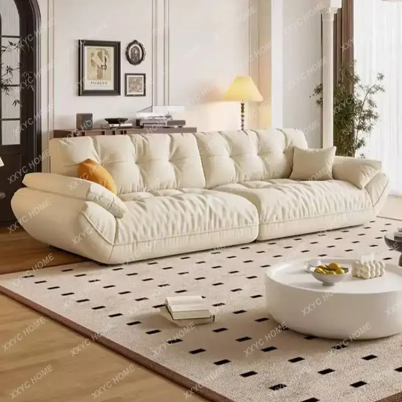 XX White Reclining Living Room Sofas Bubble Leather Curved Cute Living Room Sofas Lazy Modern Banken  Furniture For