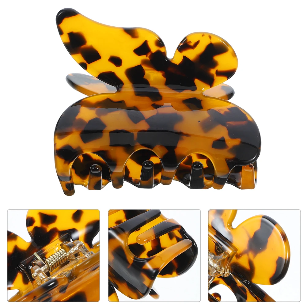

2 Pcs Hair Grabber Hairpin Butterfly Claw Clip Clips Manual Acetate for Thick Sheet Bulk Small
