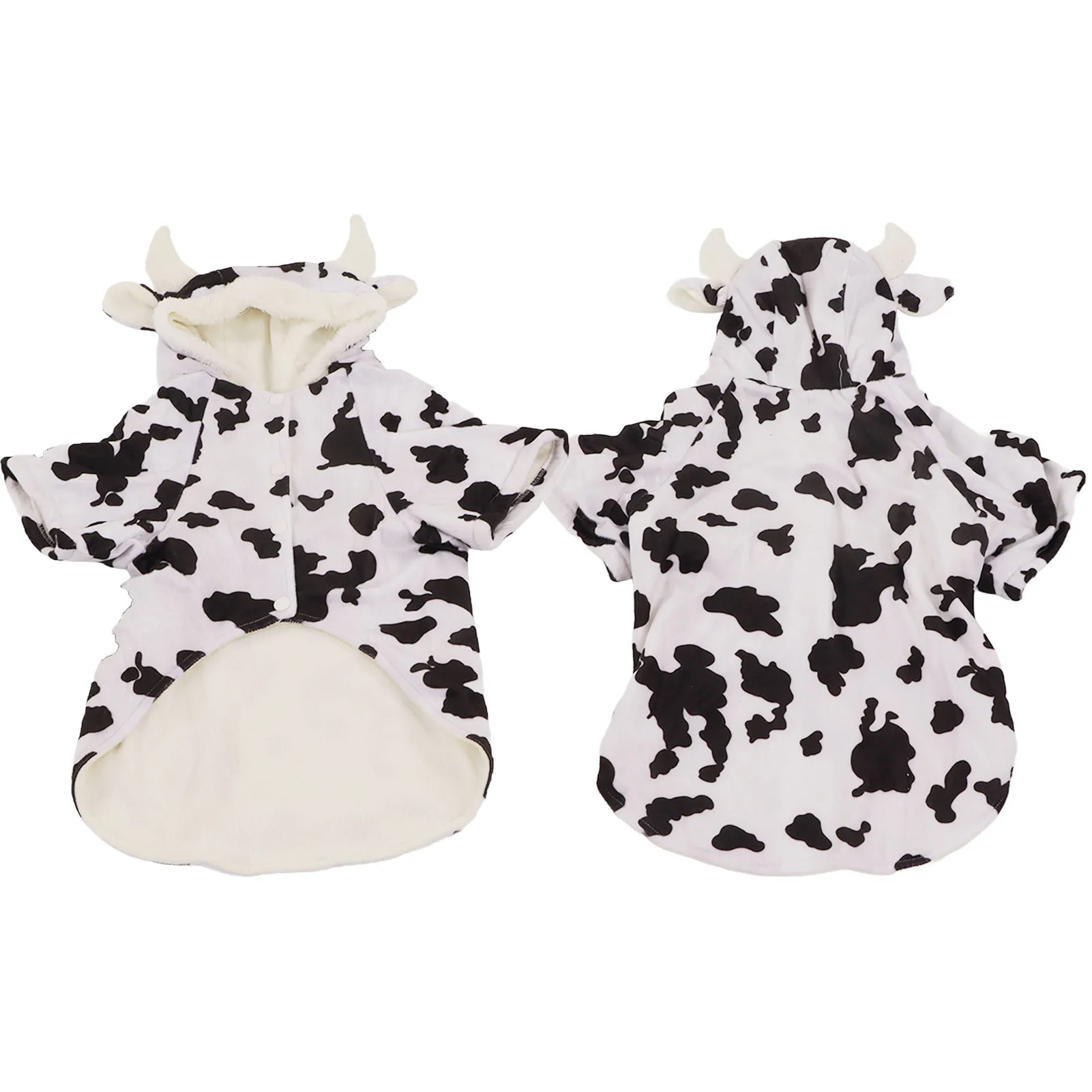 Puppy Clothes Cow Pattern Convenient Practical Reliable Protection Dog Clothes Black White For Medium To Large Dog Daily Clothes