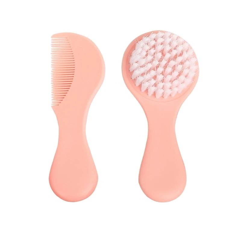 مجموعة العناية بالشعر J15U مجموعة فرشاة شعر ومشط للرضع تتضمن فرشاة ذات شعيرات ناعمة ومشط لطيف وتصفيف عملي للشعر #3