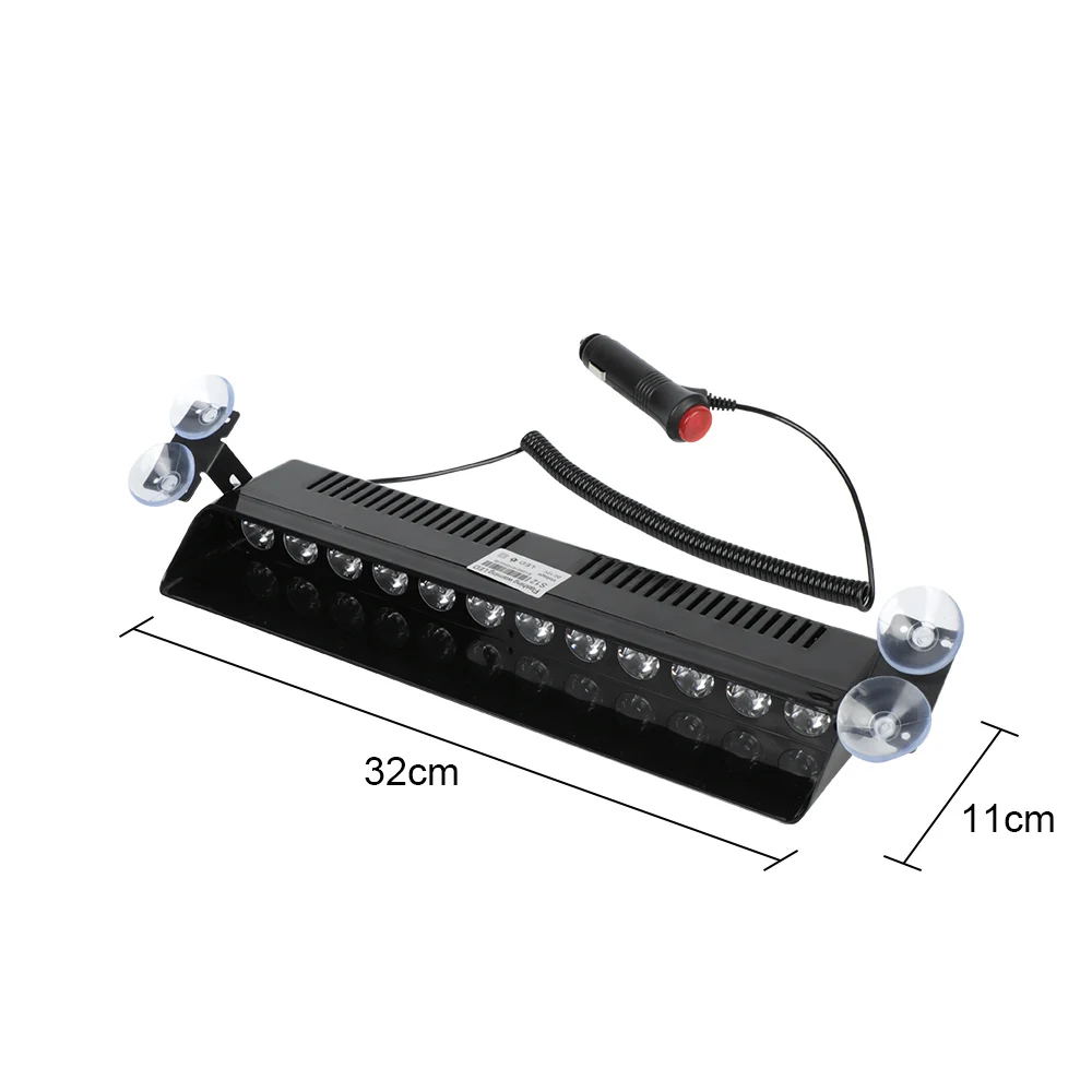 12V 12 LED หลายโหมดกระพริบ C igarette ปลั๊กไฟแช็กสีแดงสีฟ้ากระจกไฟเตือนรถ Strobe Light ฉุกเฉิน Flasher