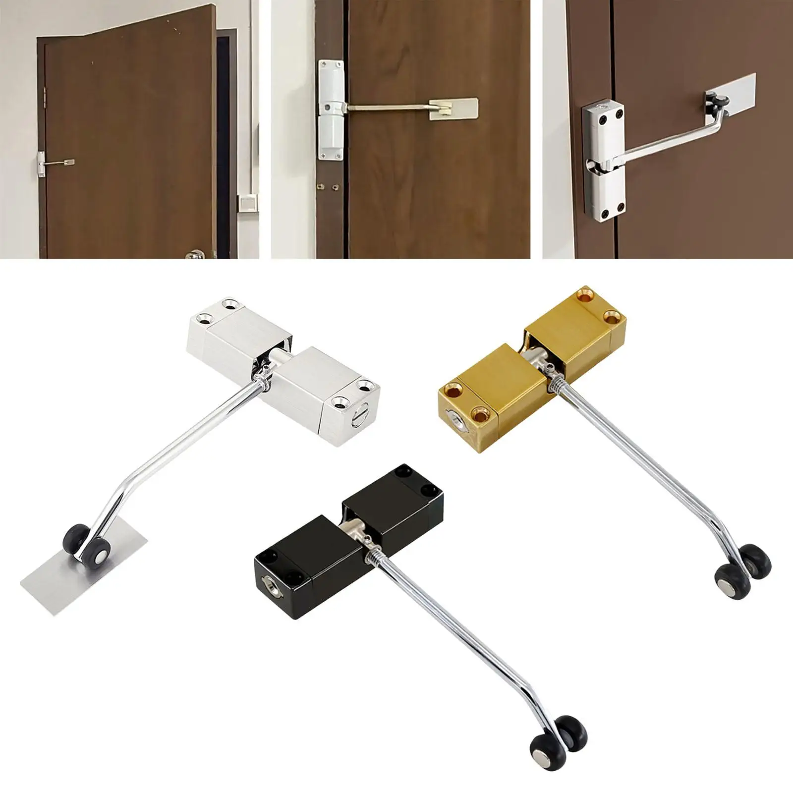 

Spring Door Closer to Convert Hinged Doors to Self Closing Doors Easy Installation Heavy Duty Ensures Secure Closure Stopper