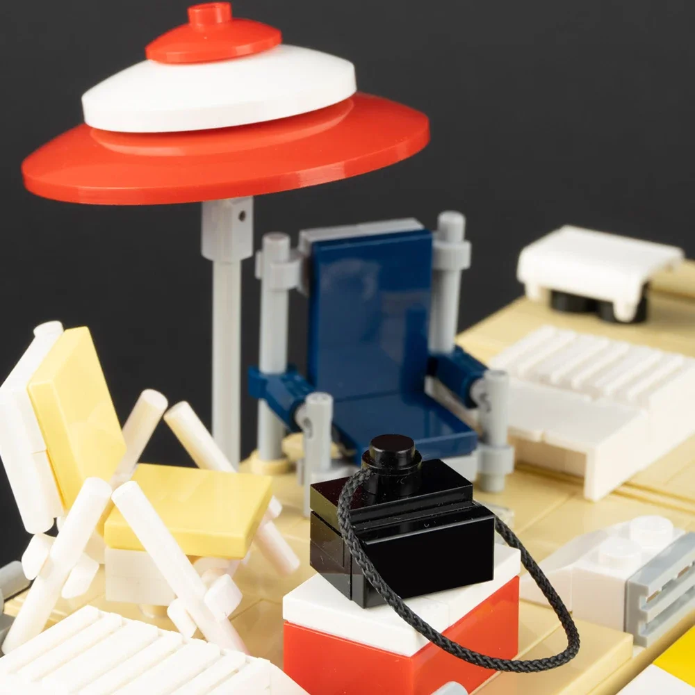 32 em estoque MOC-9186 725pc tour bus pequena peça montagem blocos de construção brinquedo educativo modelo presente conjunto