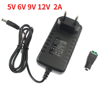 AC 110V 220V To 12V Adapter Charger DC 5V 6V 9V 12V 2A Power Adapter Converter Transformer Power Supply WIth DC Female Connector