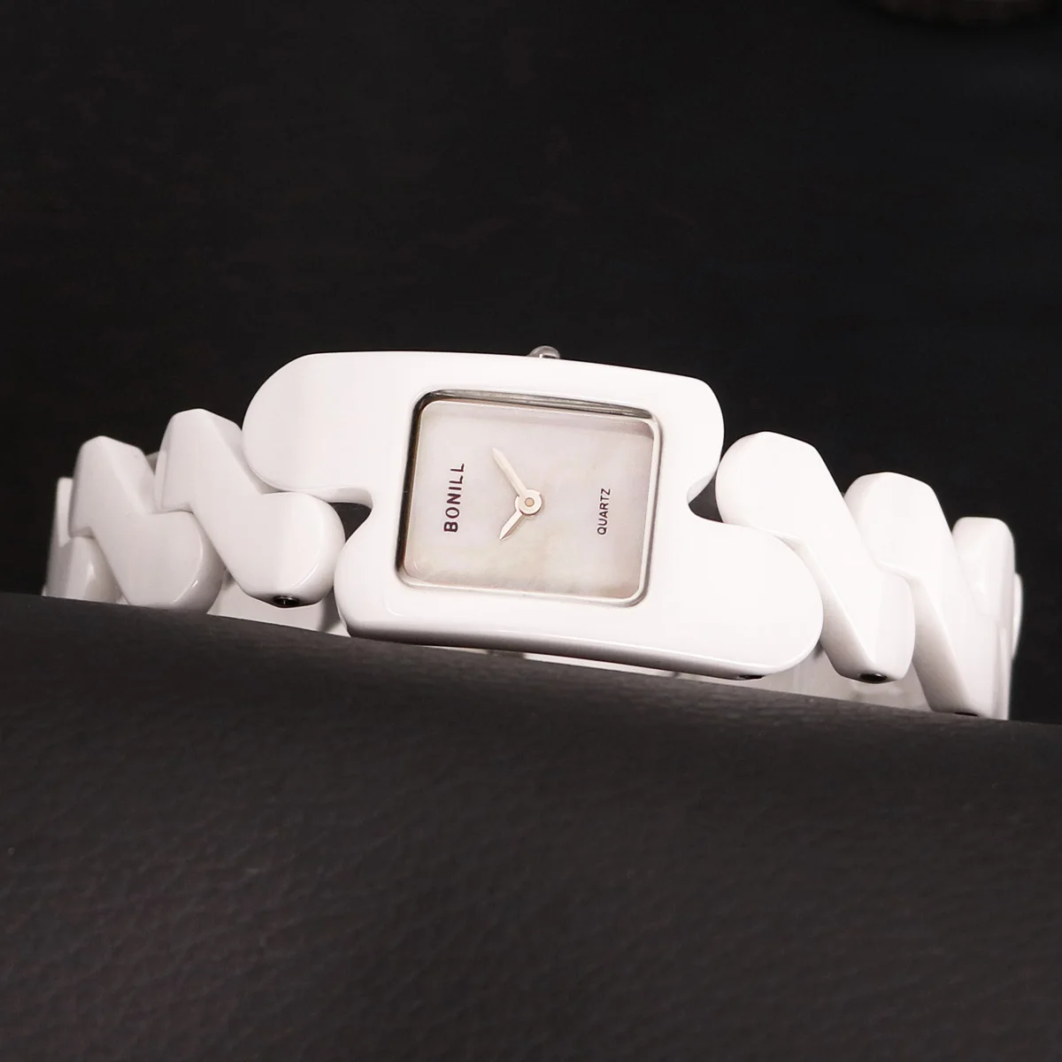 Top Women\'s Ceramic Watch Mother-of-pearl Japan Quartz Elegant Clock Fashion Hours Ceramic Bracelet Birthday Gift No Box