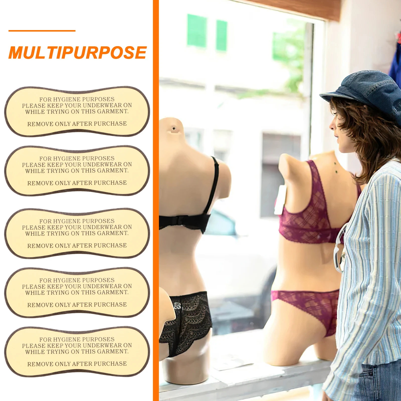 

30pcs Swimsuit Sanitary Patch Fitting Liner Adhesive Protective Labels Strips Comfortable Public Safety