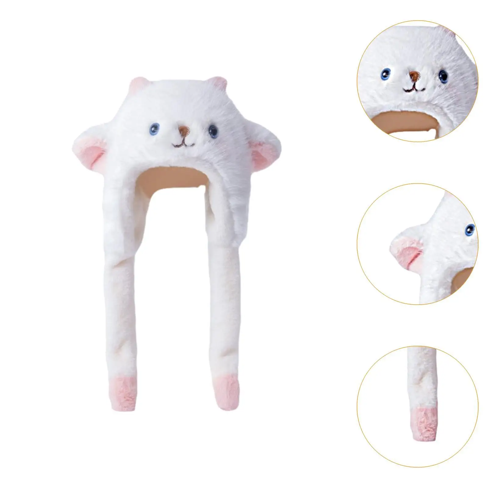 قبعة أذن شتوية من القطيفة على شكل حيوانات لحفلات أعياد الميلاد والسفر