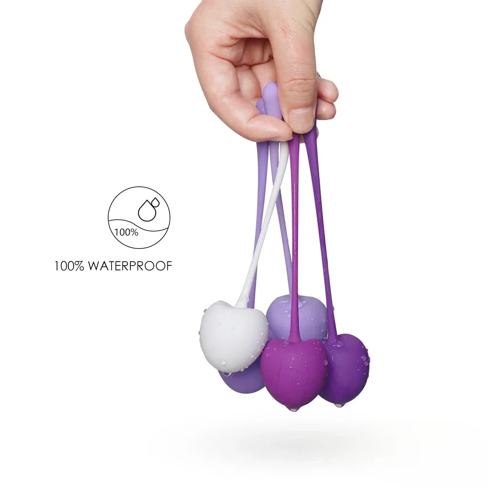 5pcs/set Smart Kegel Balls Vaginal Tighting Exercise Kit Cherry Bolas Chinas Vaginal Ben Wa Balls Vibrators Sex Toys for Woman