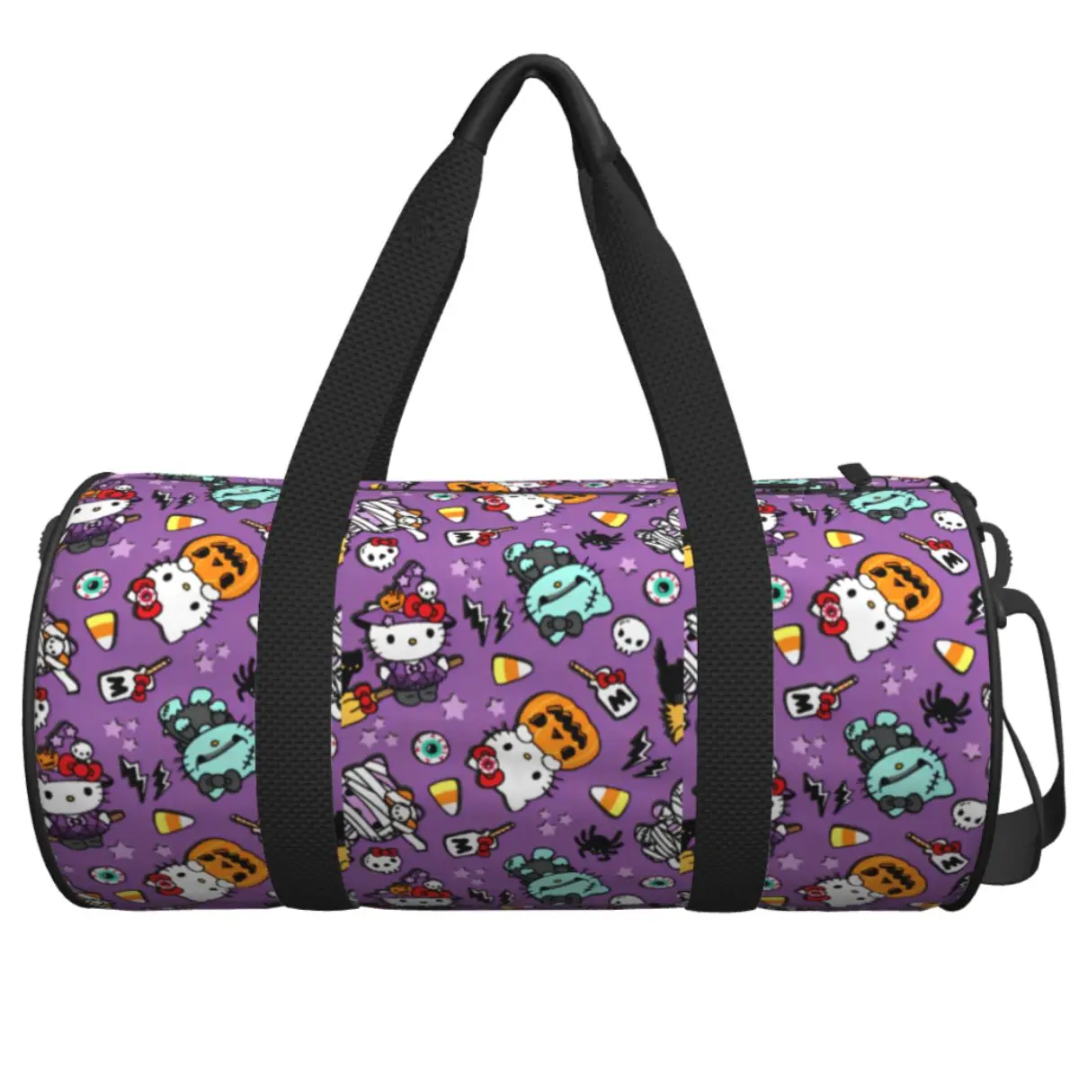 

Hello Kitty Halloween Holiday 2024 Sport Bags Large Capacity Gym Bag Weekend Men's Handbag Travel Training Novelty Fitness Bag