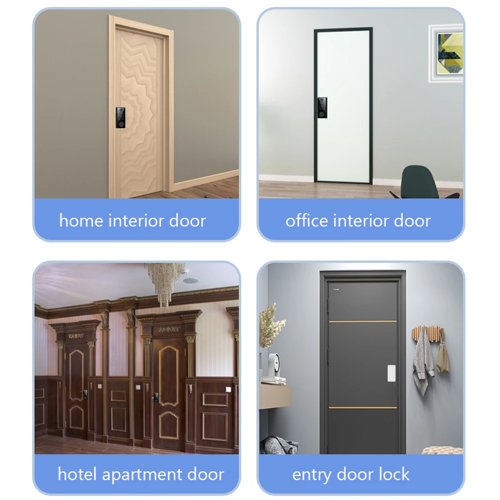 Imagem -05 - Phipulo-fechadura da Porta Eletrônico para Tuya Deadbolt Lock Fingerprint Lock Keyless Entry Smartlife App Desbloqueio Remoto