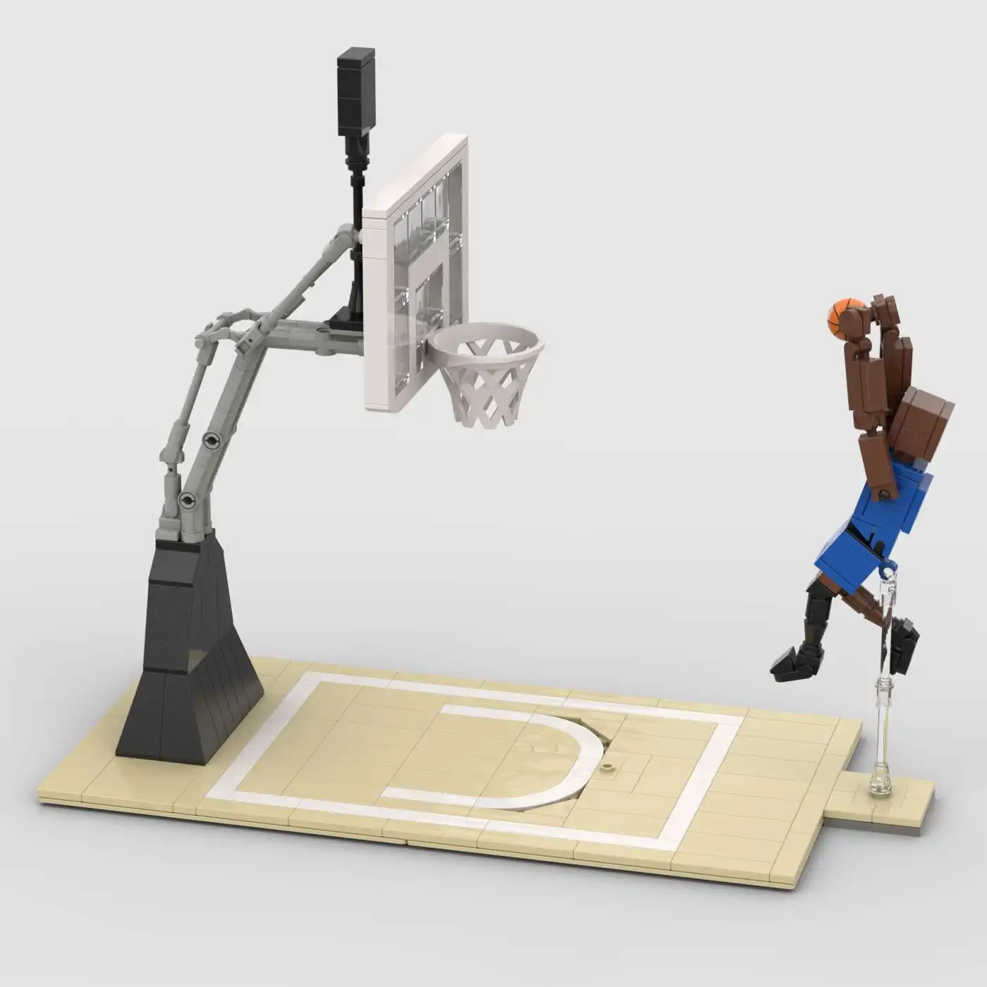 MOC Baustein Basketballplatz All-Star Kombination Kinder Dekorative Spielzeugbausteine Set für Spielzimmerdekoration – Detail 2