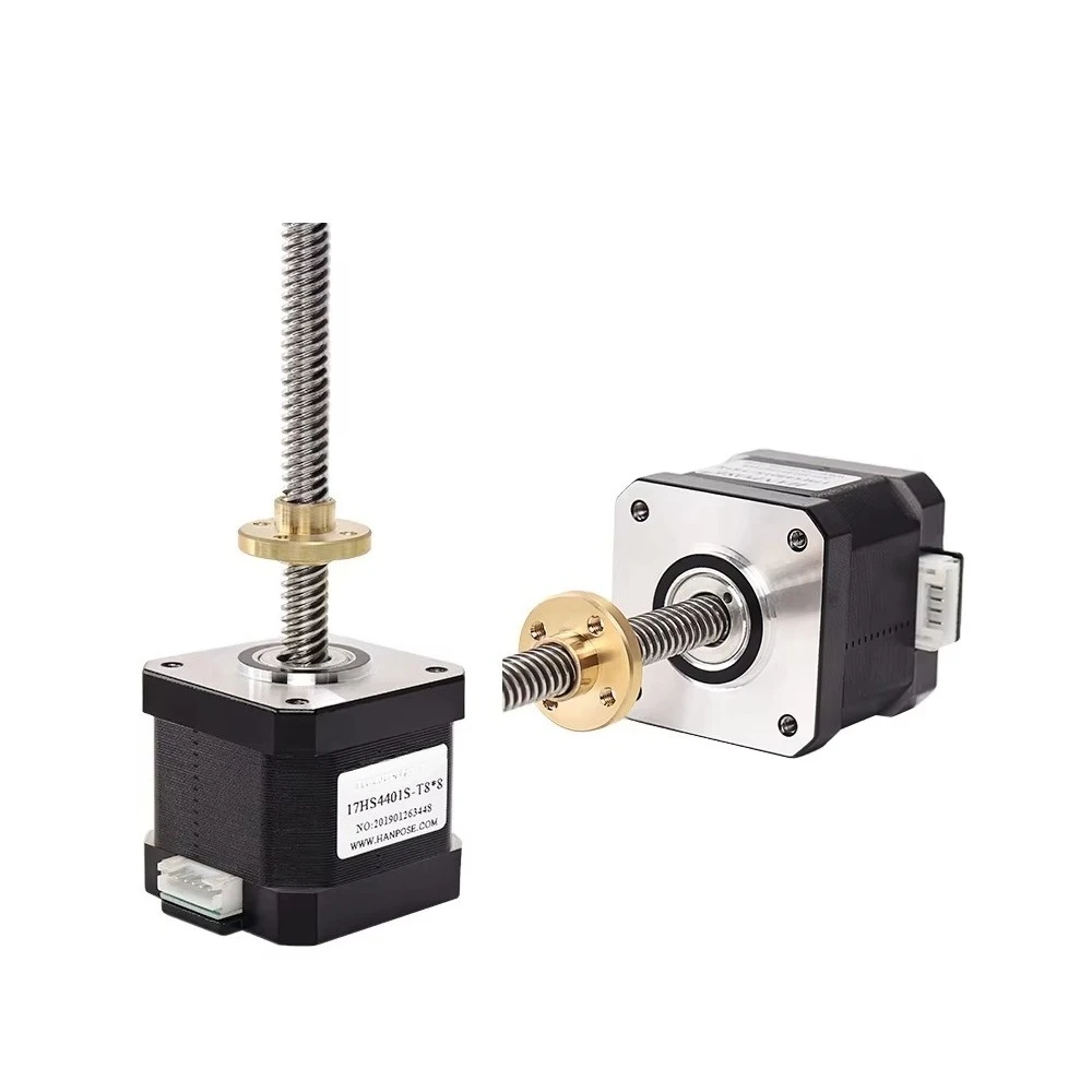 17HS4401S-T8 Screw Motor 1.5A 40N.CM  Length 150mm High Torque  Motor with Copper Nut Lead Screw Stepper Motor Nema17