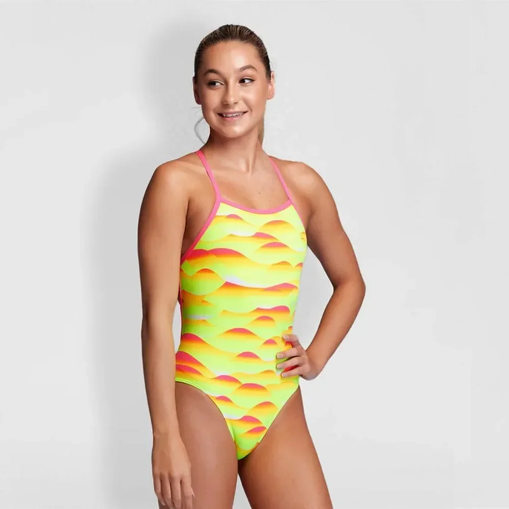 Swimsuit For Girls One Piece Swimsuit Open Water Swimming Teen Girl Swimsuit Functional Training Comfortable Feminino Swimming