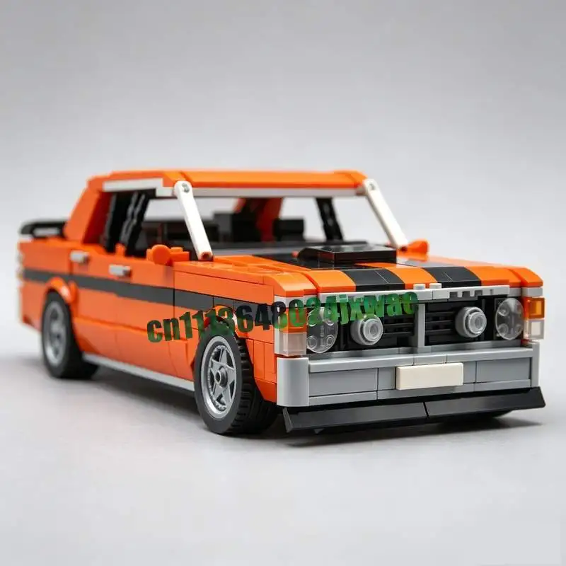 1280Parts Classic Retro Muscle Car Model Custom Puzzle Diy Assembly Building Blocks Toy Popular Gift Racing Collection Display