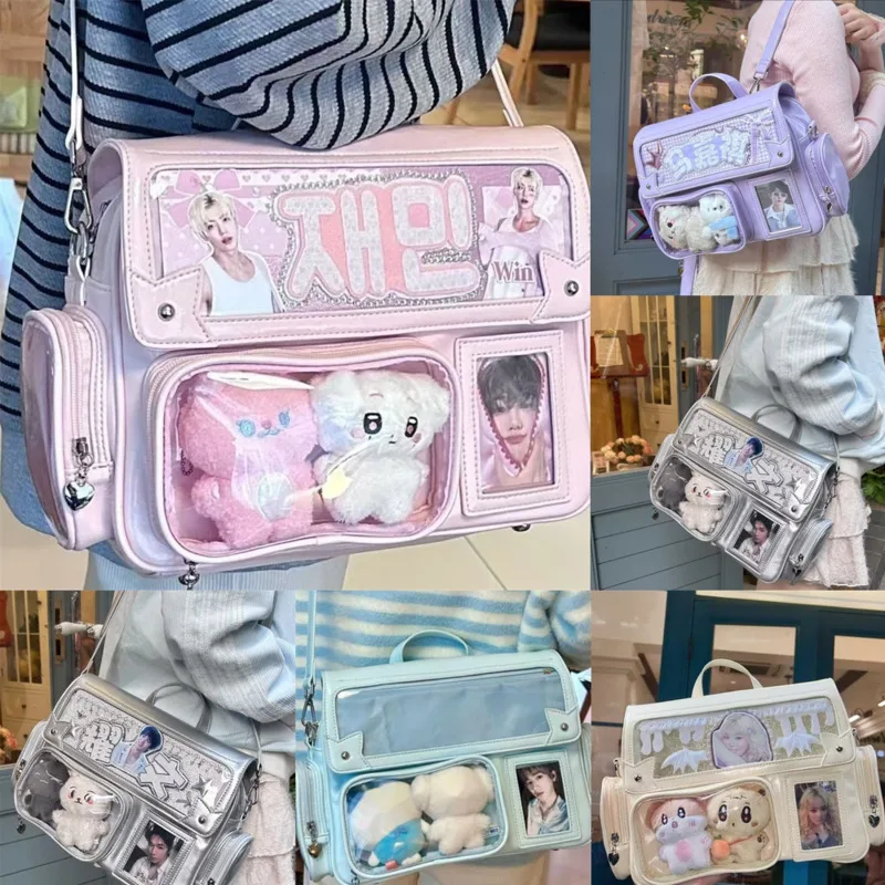 

Hidden Y2K Lightstick Display Bag Itabag Backpacks Japanese School Girl Anime Display High Capacity Shoulder Crossbody Bag New