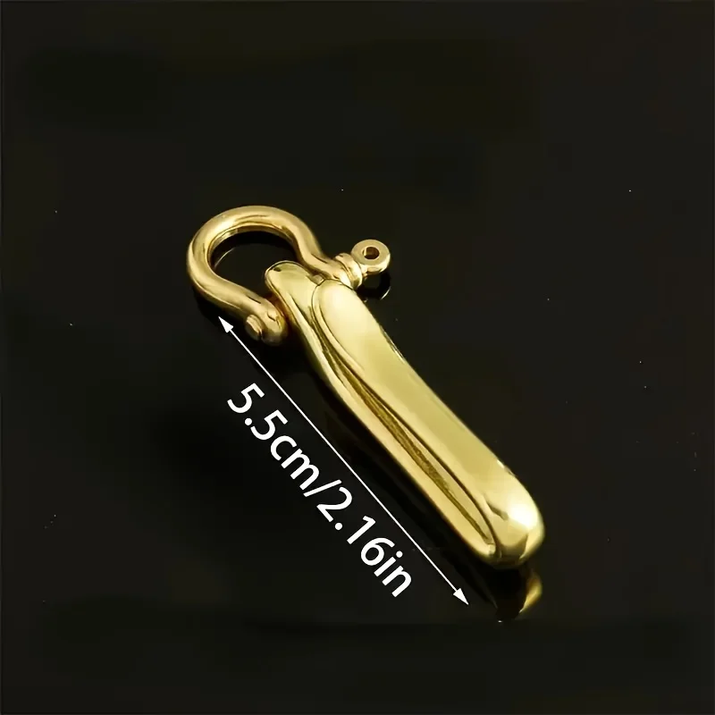 U-Shaped Vintage Brass Keychain Removable Adjustable Multifunctional Wallet Accessory Portable Fashion High Quality Ring Keyhook