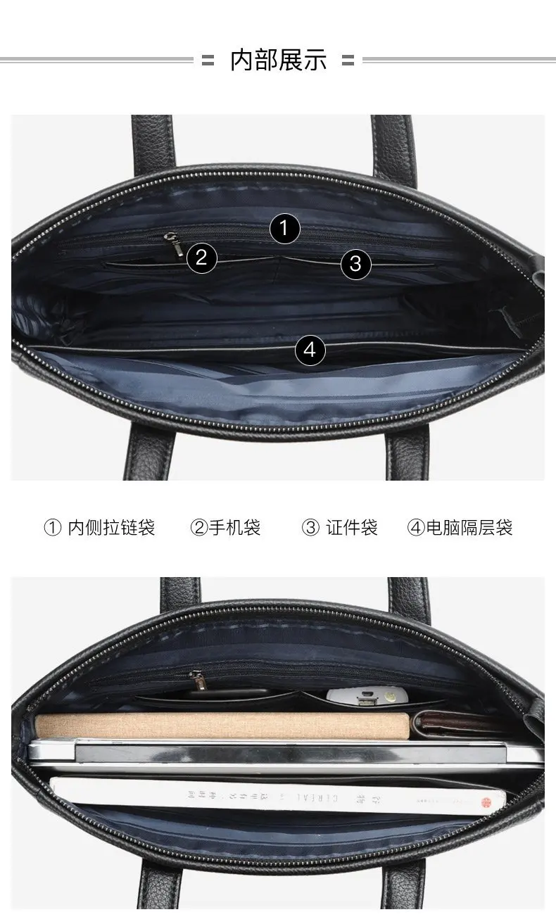 高級ブランドメンズ本革ブリーフケース牛革ビジネスハンドバッグ14インチラップトップバッグメッセンジャーバッグ서류가방 남성マレティンオムブレ