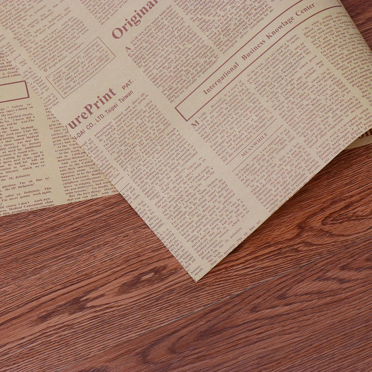 

40 Sheets Kraft Paper Flower Gift Wrap Vintage Newspaper Design Premium Strength No Smell for DIY Craft Party Favors Wedding