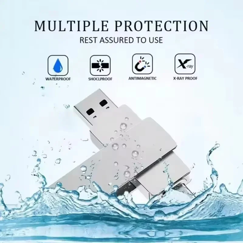 Lenovo USB3.2 USB-Stick 512GB OTG Pen Drive Hochgeschwindigkeits-Typ-C-Flash-Laufwerk Echte Kapazität Metall-Pendrive für Telefon und Computer – Detail 4