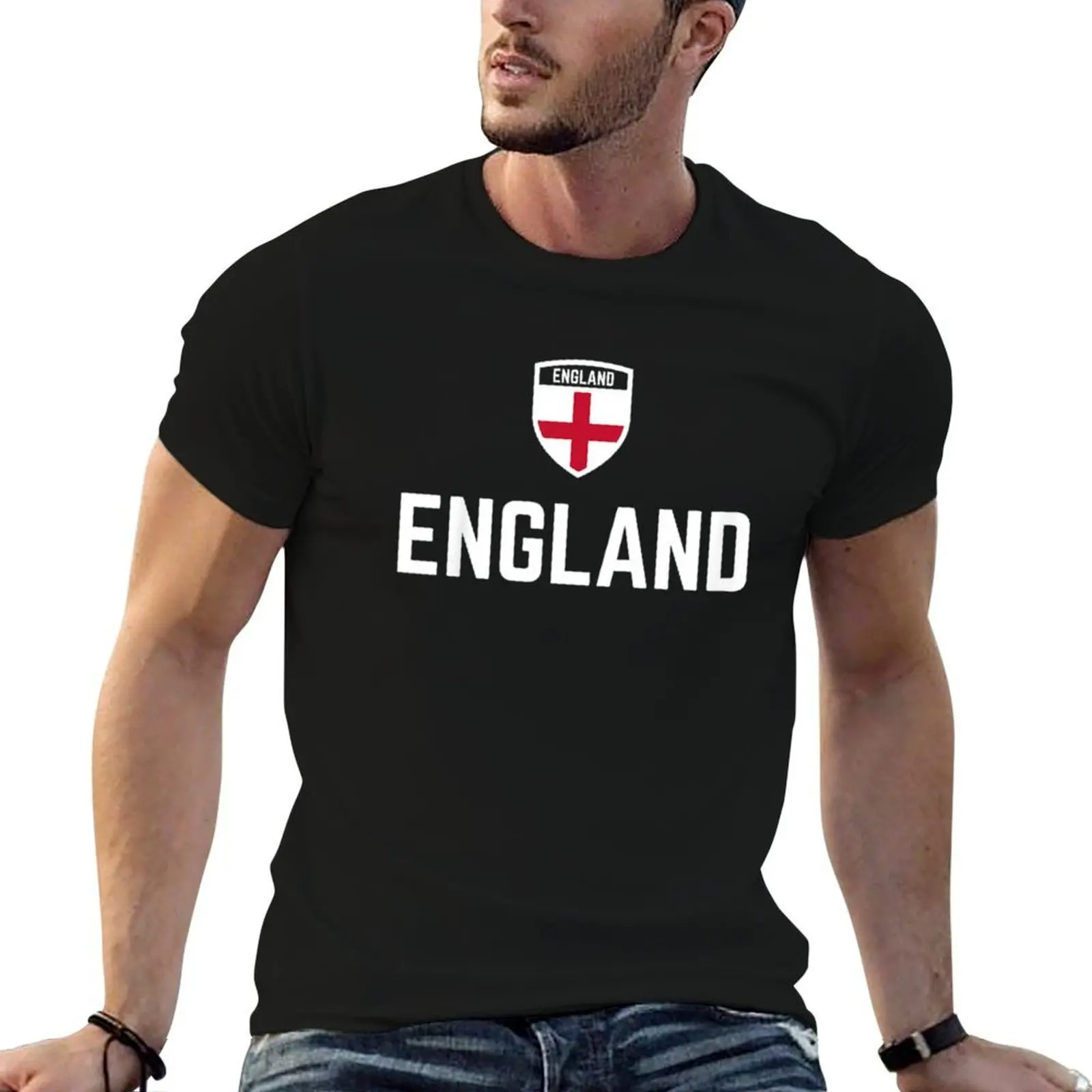 

England Soccer Jersey 2021 English Football Team Fan T-Shirt t shirts for man pack cotton t shirts with prints T-Shirt