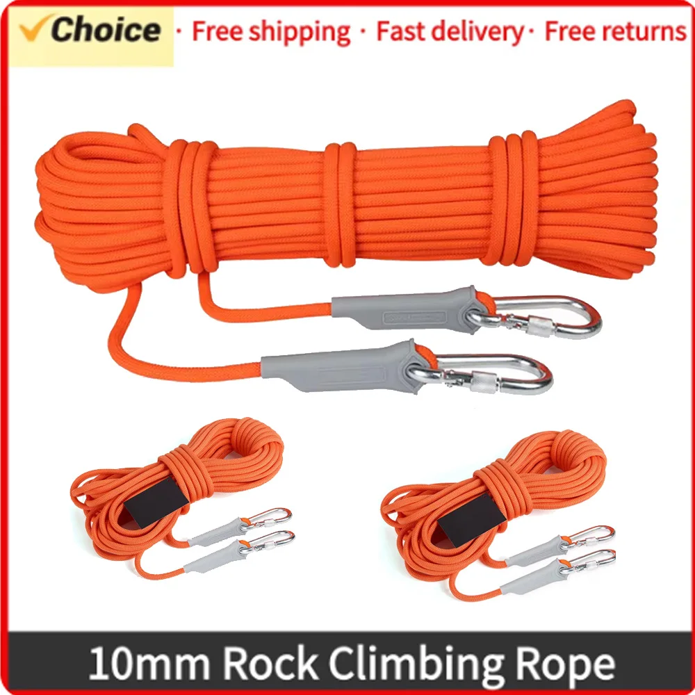 

10mm Rock Climbing Rope 20M/30M Outdoor Static Rapelling Rope Fire Rescue Safety Escape Climbing Emergency Rope Cord