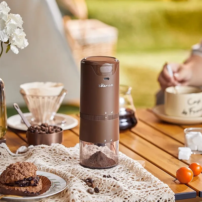 Electric Coffee Grinder Coffee Grinder, Small and Lightweight Hand Ground Coffee Bean Grinder, Powder Grinder and Food Processor