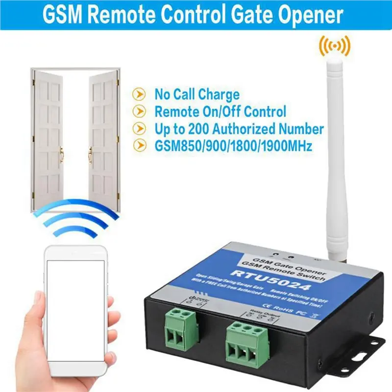 B67C 3X RTU5024 GSM Gate Door Opener Relay Switch Mobile Phone Door Remote Controller 850/900/1800/1900Mhz - view 6