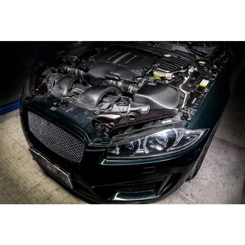 13-16 Snellere Reactie Real Dry Koolstofvezel Inlaatsysteem Voor Jaguar XJL 3.0T GTR Motor Koolstofvezel luchtinlaatpijp