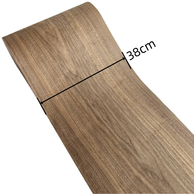 

38*270cm/14.9* 106'' Natural Black Walnut Veneer Crown Wood Grain for Restoration of Furniture Tabletops Panels Veneered Walnut