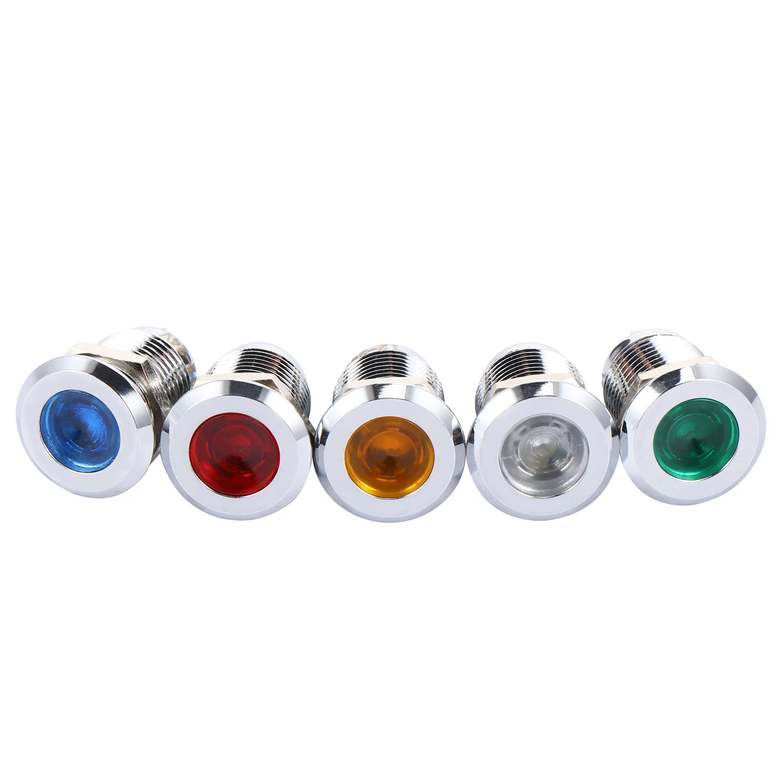 5 قطعة مؤشر LED معدني أضواء الإشارة دائم العملي لسيارة قارب داش لوحة 12 فولت-24 فولت ضوء تحذير الاتجاه