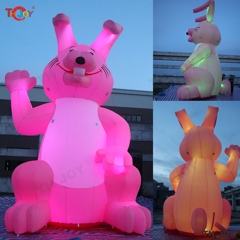 

8m Tall Giant Inflatable Bunny Rabbit With Led Light / Large Inflatable Bunny Balloon Toys