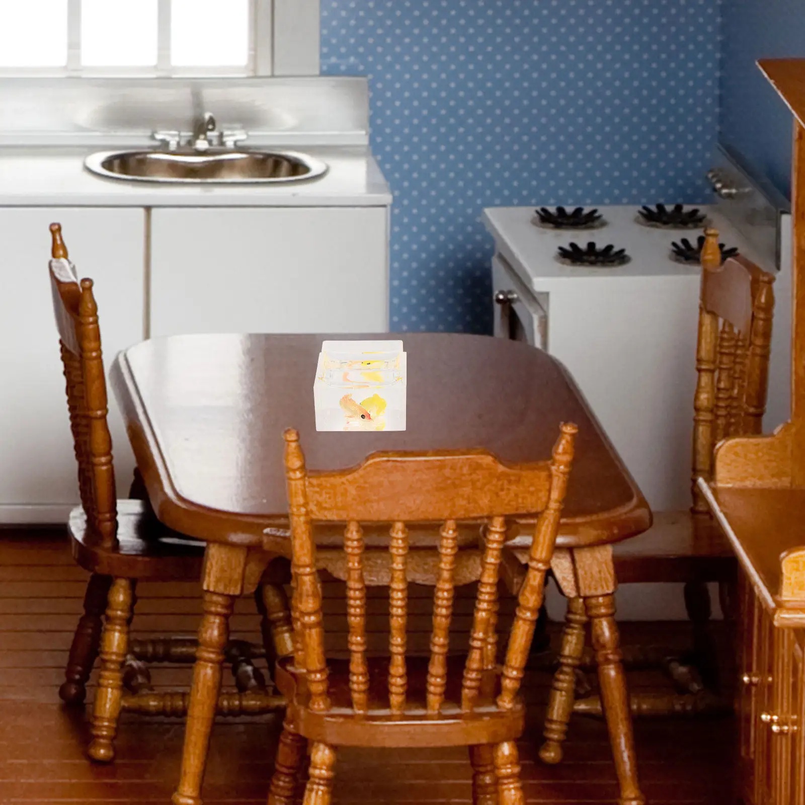 

2Pcs Miniature Goldfish Bowls Small Fish Tank Decor Wear-Resistant Mini House Accessories Desktop Scene Props Mini Garden