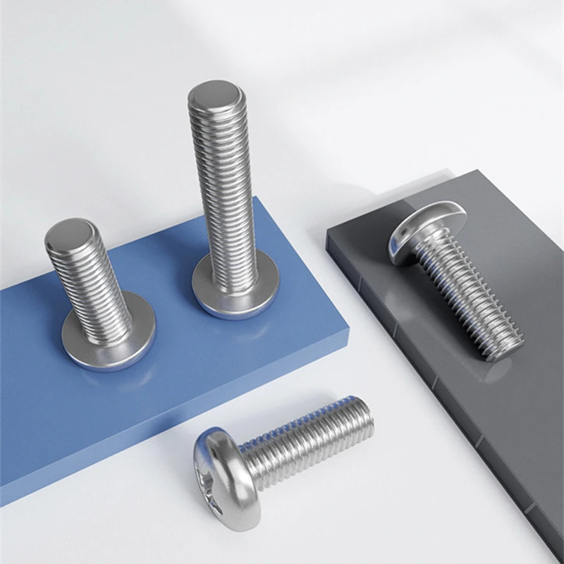 M4 M5 M6 M8 M10 304 Stainless Steel Cross Recessed Pan Round Head Screw Phillips Bolts
