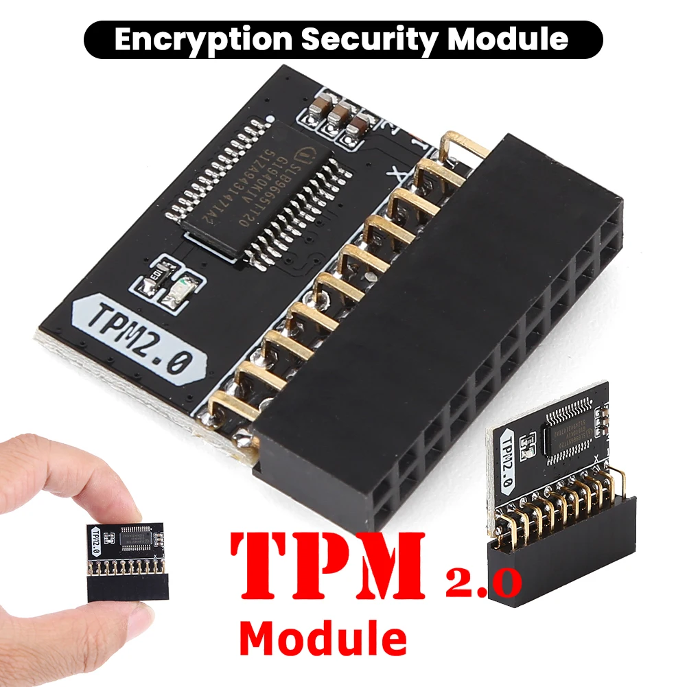 TPM 2.0 Encryption Security Module 20 Pin Motherboard Card Replacement Part TPM Remote Card 20-1 Pin for Gigabyte Platform