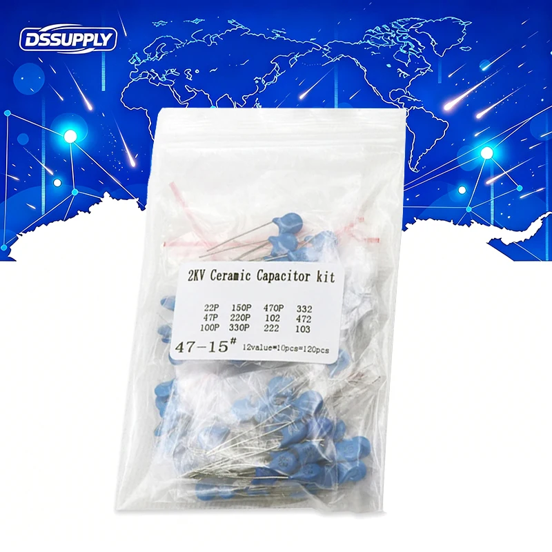 High Voltage Ceramic Capacitor KIT 1KV 2KV 3KV 5PF 30PF 47PF 56PF 100PF 220PF 1NF 2.2NF 3.3NF 4.7NF 10NF 100NF 471 222 223 103