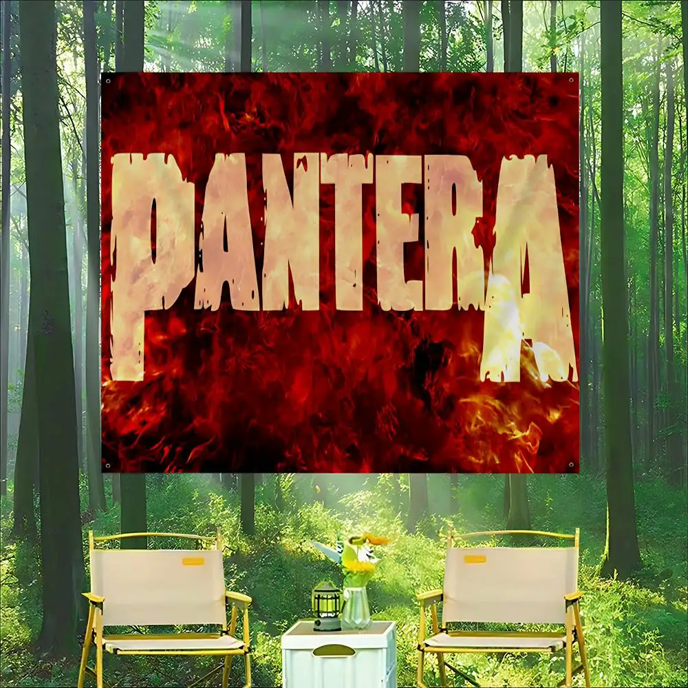 P-Pantera F-Far B-Beyond D-Driven Small Size Cheerleading Banner Hand Pulled Flag Outdoor Atmosphere Flags