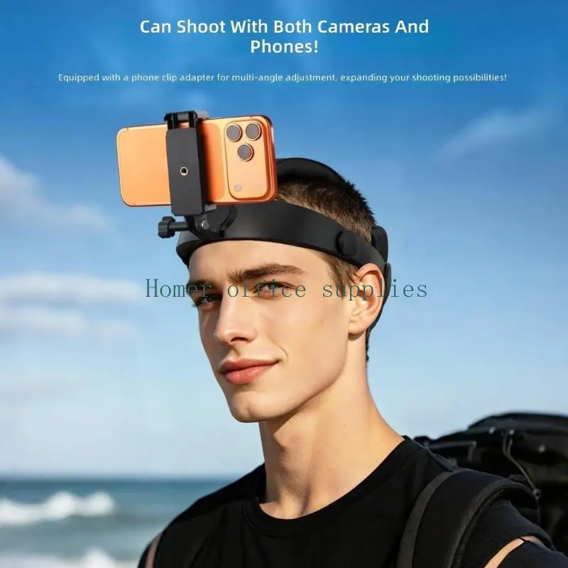 K43B Hands-Off Action Camera Head Mount with Padded Adjustable Wear